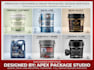 design paint bucket, drum sticker packaging, 3d mockups