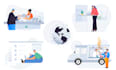 design flat vector illustrations for your website and app
