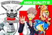 create amazing cartoons and anime for your clothing brand