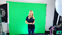 be your american female spokesperson, green screen