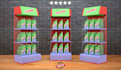 design modern 3d product display and gondola design