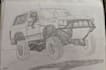 sketch a freehand drawing of a photo of your car
