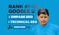 fix onpage and technical SEO to boost google rankings