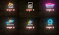 create premium neon theme youtube intro, outro, and endcards