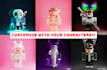 create printable custom portrait of your roblox avatar