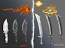 draw fantasy character and weapon designs