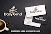complete cafe logo menu card and brand identity