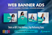 design premium web banners, headers, google ads of anysize