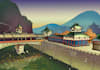 draw you a beautiful landscape background picture