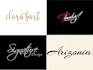 design hand drawn signature and cursive logo