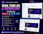 design HTML email template newsletter and email signature