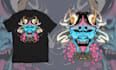custom japanese illustration for t shirt design