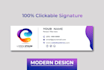 html email signature, clickable email signature or animated signature
