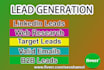 do targeted b2b linkedin lead generation and web research