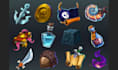 create 2d game art, props, assets, objects, icons, skills