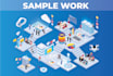3d or isometric infographic illustration design
