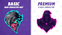 design dope logo for your esport team, game, cartoon, kick, twitch, youtube