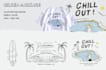create retro surf logo or illustration design for tshirt