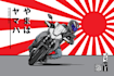 create motorcycle vector line art illustration