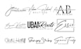create a scripted, cursive, handwritten, signature logo