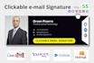 do design and  clickable HTML code email signature