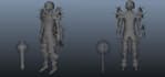 do low poly game character and hard surface