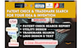 do patent check, trademark search for your idea, invention, product