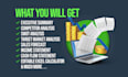 prepare a pitch deck or business plan with 5 year financials