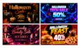 design a halloween flyer banner ad event poster