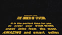 write your message in star wars crawl opening style