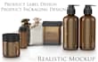 create herbal shampoo, hair conditioner, hair product packaging label