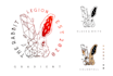drawing geometric hand drawn animal logo tattoos