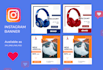 design instagram social media linkedin facebook banners posts ads