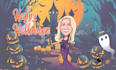draw your caricature halloween party invitation card