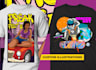 create illustrations and bootleg tshirt design