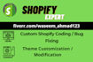 custom shopify coding and fix bugs