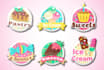 do candy,cake,birthday,muffin,dessert logo or label