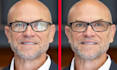 remove reflection glare from glasses, fix red eye flash