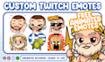create custom cute emotes for twitch discord vtuber kick