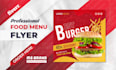 design food menu, restaurant menu, flyer or brochure