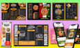 food menu design, restaurant menu design, digital menu, menu board, menu design