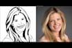 sketch your face in cartoon vector style
