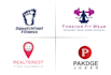 design modern business logo with favicon