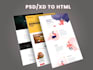 convert psd to html or xd to html with bootstrap 4