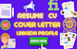 write your professional cv, resume,  linkedin profile