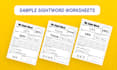 design sight words learning activity worksheets for kids