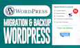 migrate wordpress website, transfer website in a few hours