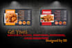design modern menu for digital screens, brochures, flyers and social media posts