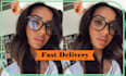 fix glare and reflections from eyeglasses photos
