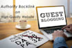 publish guest posts on high traffic blogs with a strong da